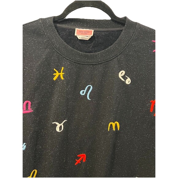 kate spade Black Sweatshirt with Colorful Zodiac Symbols - Picture 7 of 10